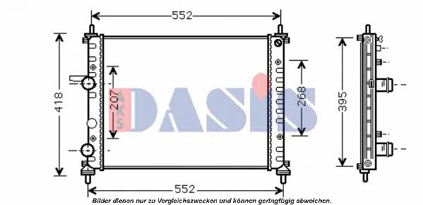 Dasis 080091N Radiator, engine cooling 080091N