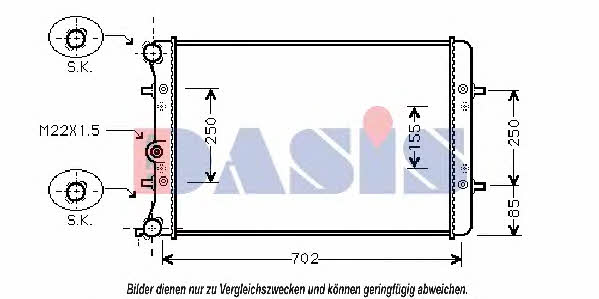 Dasis 040027N Radiator, engine cooling 040027N