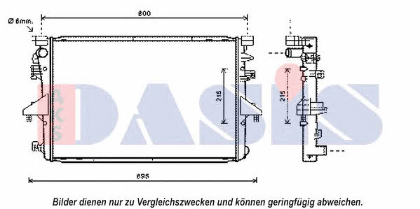 Dasis 040051N Radiator, engine cooling 040051N