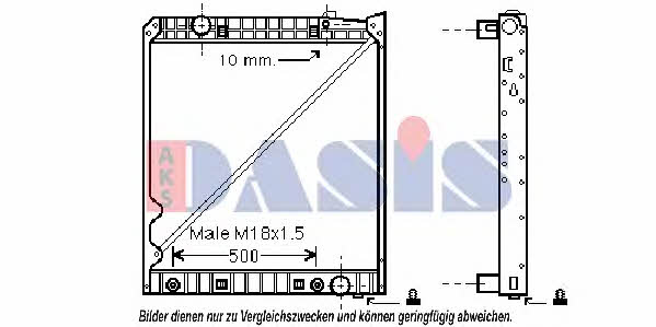 Dasis 130025N Radiator, engine cooling 130025N