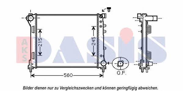 Dasis 080109N Radiator, engine cooling 080109N