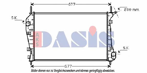 Dasis 090072N Radiator, engine cooling 090072N