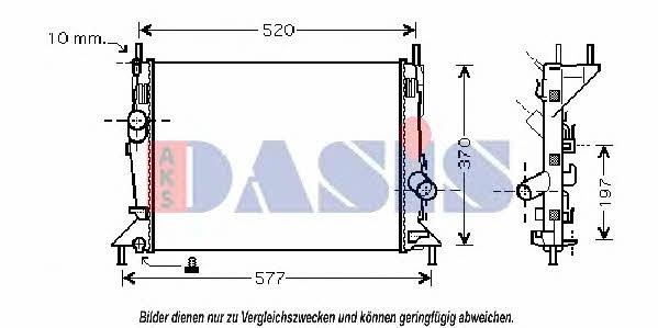 Dasis 090083N Radiator, engine cooling 090083N