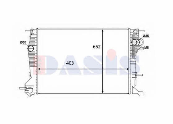 Dasis 090115N Radiator, engine cooling 090115N