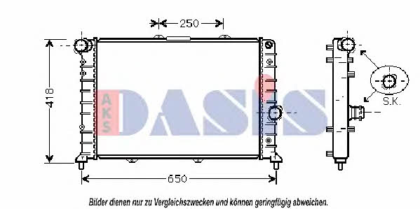 Dasis 300004N Radiator, engine cooling 300004N