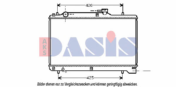 Dasis 320012N Radiator, engine cooling 320012N