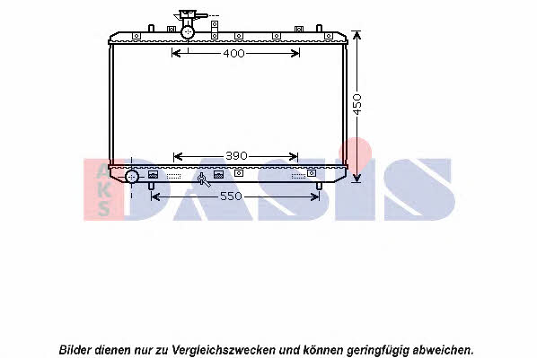 Dasis 320036N Radiator, engine cooling 320036N