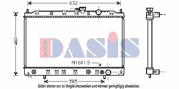 Dasis 140001N Radiator, engine cooling 140001N