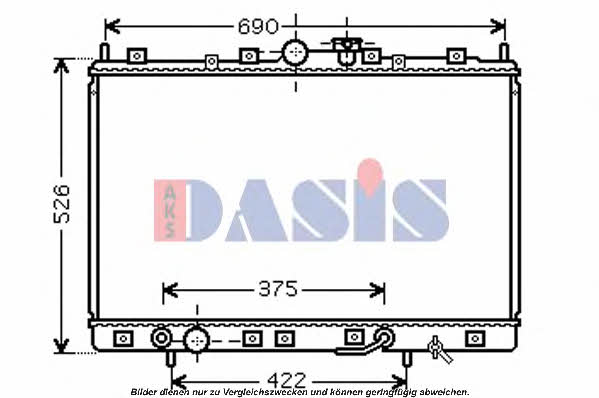 Dasis 140062N Radiator, engine cooling 140062N