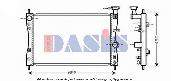 Dasis 140078N Radiator, engine cooling 140078N