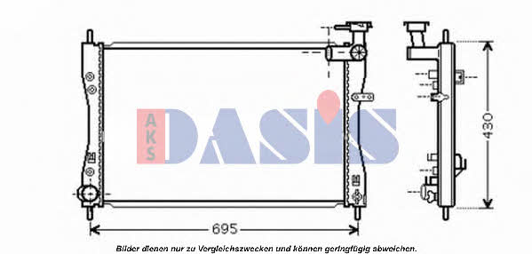 Dasis 140079N Radiator, engine cooling 140079N