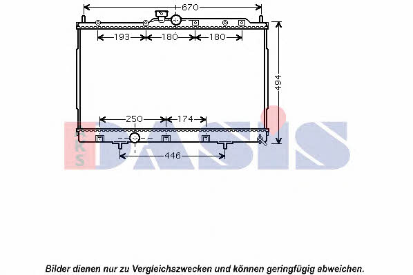 Dasis 140082N Radiator, engine cooling 140082N