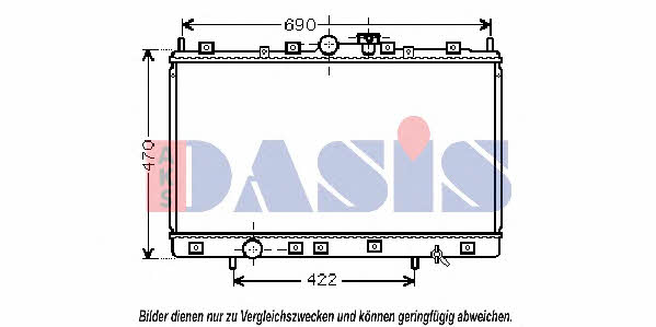 Dasis 140094N Radiator, engine cooling 140094N