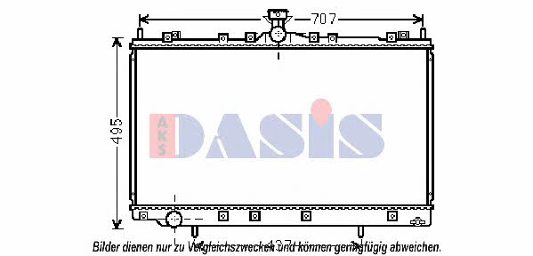 Dasis 140097N Radiator, engine cooling 140097N