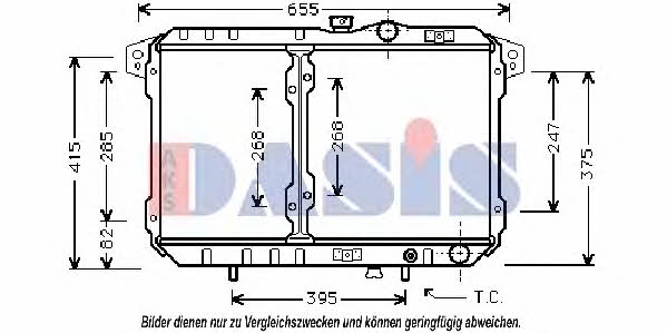 Dasis 141120N Radiator, engine cooling 141120N