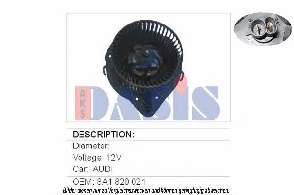 Dasis 488070N Fan assy - heater motor 488070N