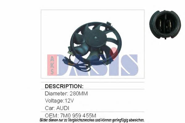 Dasis 488090N Hub, engine cooling fan wheel 488090N