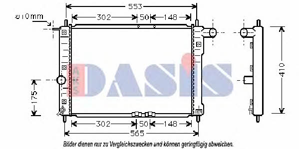 Dasis 510005N Radiator, engine cooling 510005N