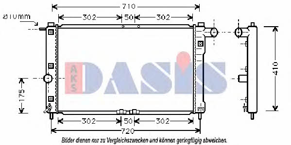 Dasis 510007N Radiator, engine cooling 510007N