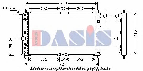 Dasis 510011N Radiator, engine cooling 510011N