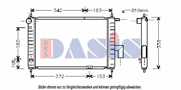 Dasis 510014N Radiator, engine cooling 510014N
