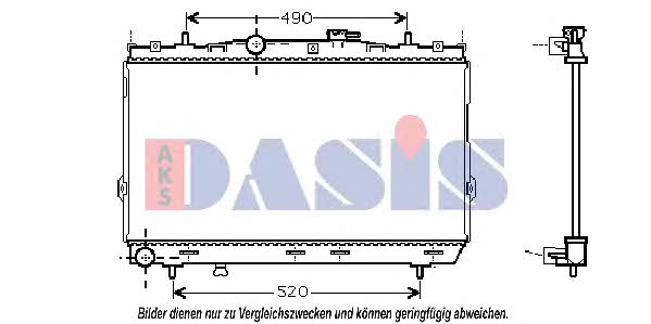 Dasis 510031N Radiator, engine cooling 510031N