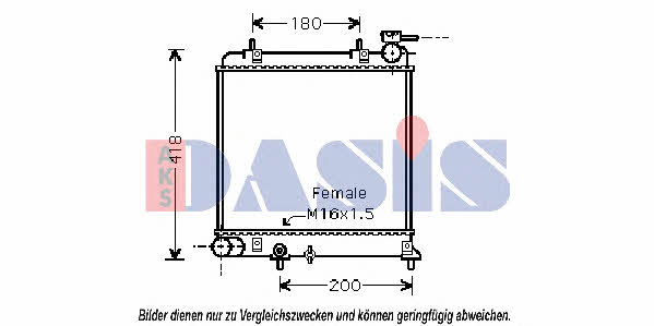 Dasis 510042N Radiator, engine cooling 510042N