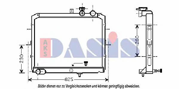 Dasis 510047N Radiator, engine cooling 510047N