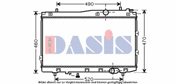 Dasis 510086N Radiator, engine cooling 510086N