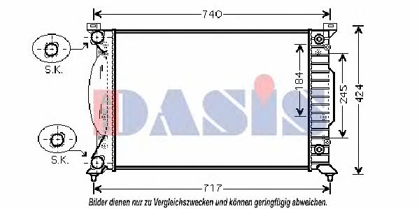 Dasis 480067N Radiator, engine cooling 480067N