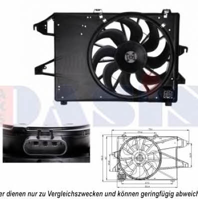 Dasis 098072N Hub, engine cooling fan wheel 098072N