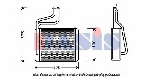 Dasis 099011N Heat exchanger, interior heating 099011N