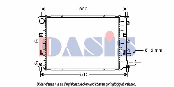 Dasis 099297N Radiator, engine cooling 099297N