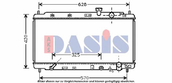 Dasis 100035N Radiator, engine cooling 100035N