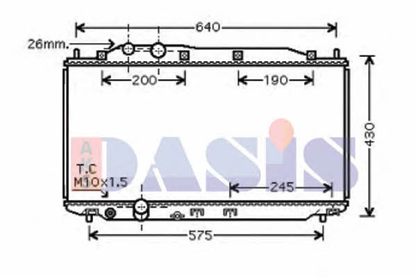 Dasis 100057N Radiator, engine cooling 100057N