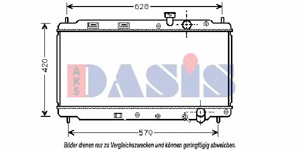 Dasis 100280N Radiator, engine cooling 100280N