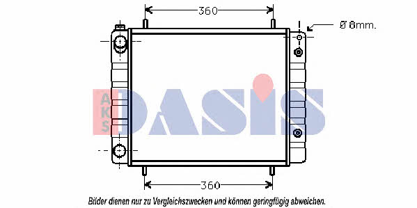 Dasis 370002N Radiator, engine cooling 370002N