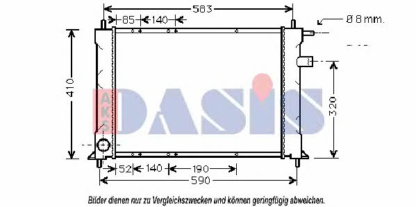 Dasis 370620N Radiator, engine cooling 370620N