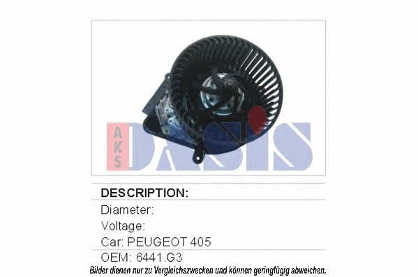 Dasis 148004N Fan assy - heater motor 148004N