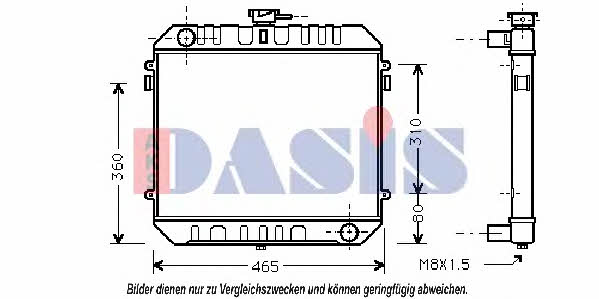 Dasis 150043N Radiator, engine cooling 150043N