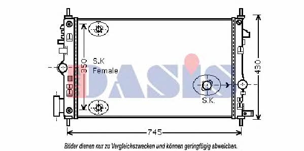 Dasis 150098N Radiator, engine cooling 150098N