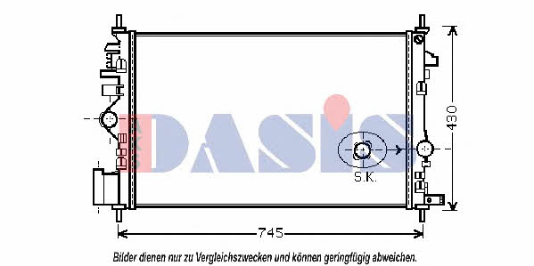 Dasis 150099N Radiator, engine cooling 150099N