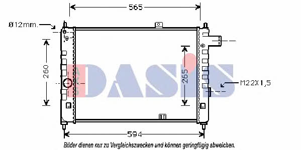 Dasis 150280N Radiator, engine cooling 150280N