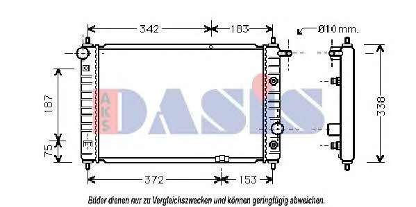 Dasis 510180N Radiator, engine cooling 510180N