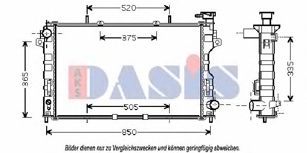 Dasis 520043N Radiator, engine cooling 520043N