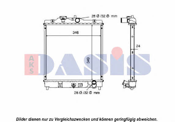 Dasis 101000N Radiator, engine cooling 101000N