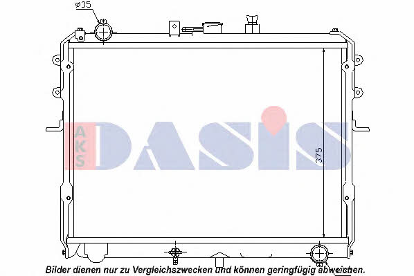 Dasis 110054N Radiator, engine cooling 110054N