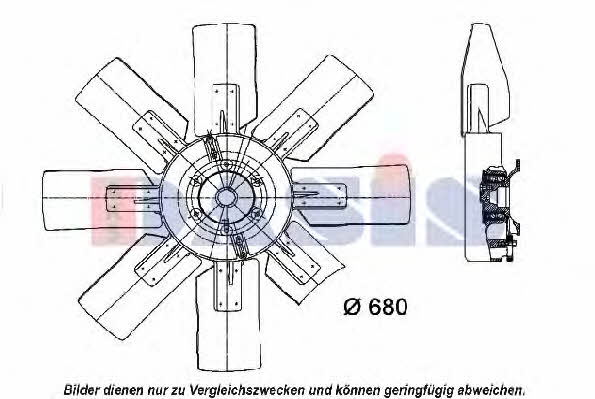 Dasis 398310N Hub, engine cooling fan wheel 398310N