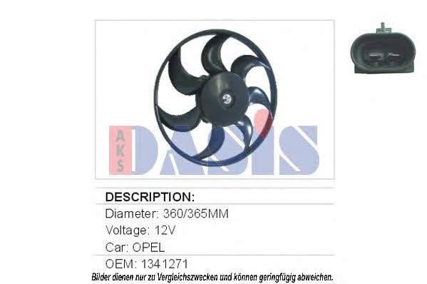 Dasis 158250N Hub, engine cooling fan wheel 158250N
