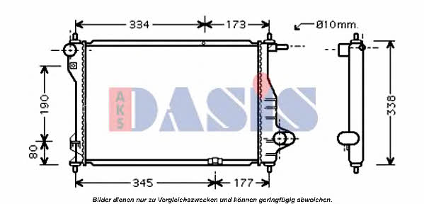 Dasis 520098N Radiator, engine cooling 520098N